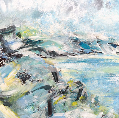 Coastline painting by Amanda Wheeler