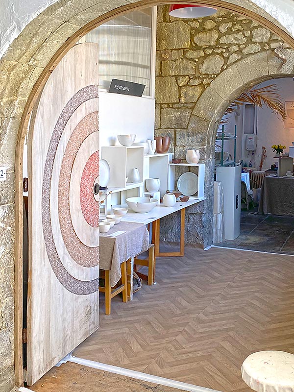 Sue Paraskeva work gallery space and work area.