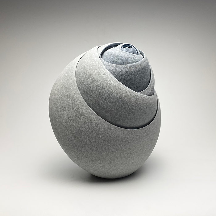 Interlocking ceramic sculpture by Matthew Chambers